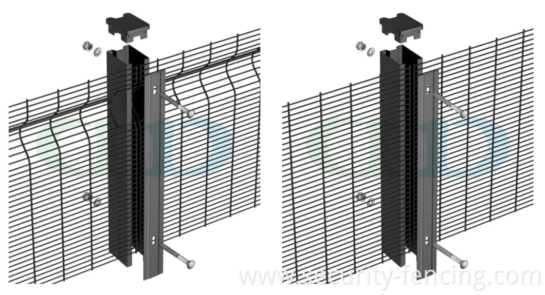 BS1722-14 High Security 358 Weld Wire Mesh Anti Climb Fence for Industrial Factory Telecom Energy Power Substation
